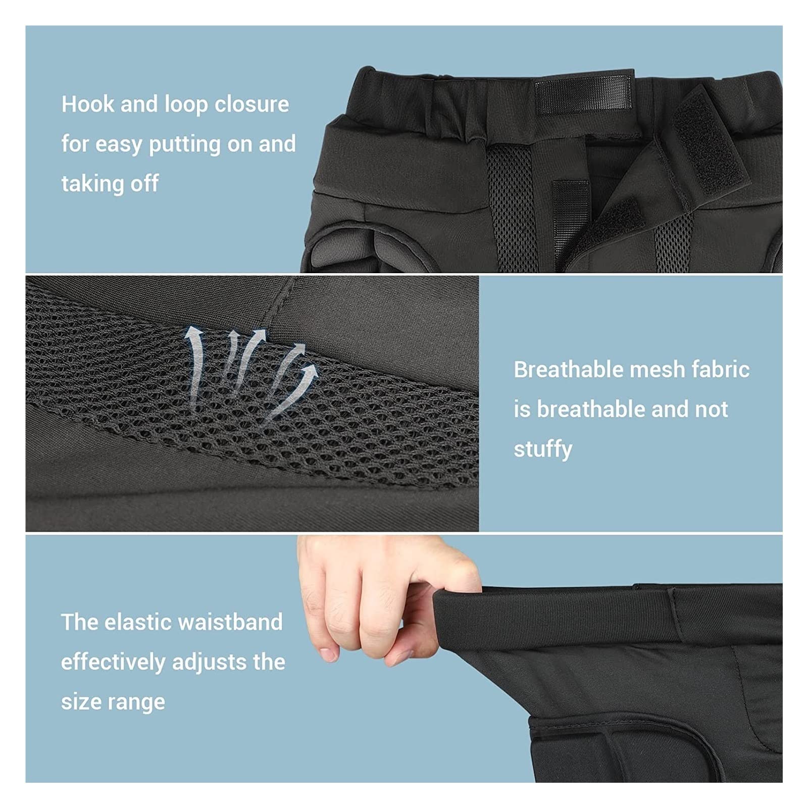YILIN Pantaloncini Imbottiti in Eva con Protezione 3D for Sci, Pattinaggio su Ghiaccio, Snowboard, Skateboard for Uomo Donna