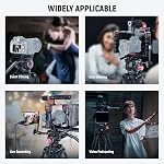 NEEWER LL38 Trépied caméra vidéo de 79"/2m avec tête fluide & Vêtements de nettoyage, Trépied en métal lourd avec une plaque de libération rapide étape compatible avec Canon Nikon Sony Caméscope, Max Charger 17.6lb