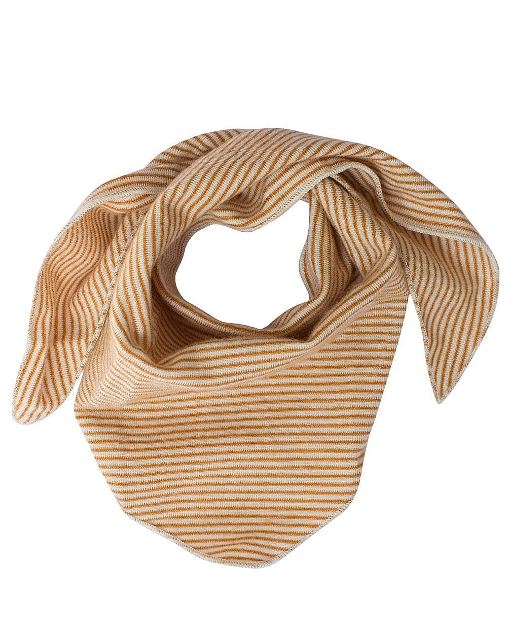 Lilano, Baby Ringel - Pañuelo triangular para bebé (70% lana, 30% seda, 210 g/m²), Curry/natural., Talla única