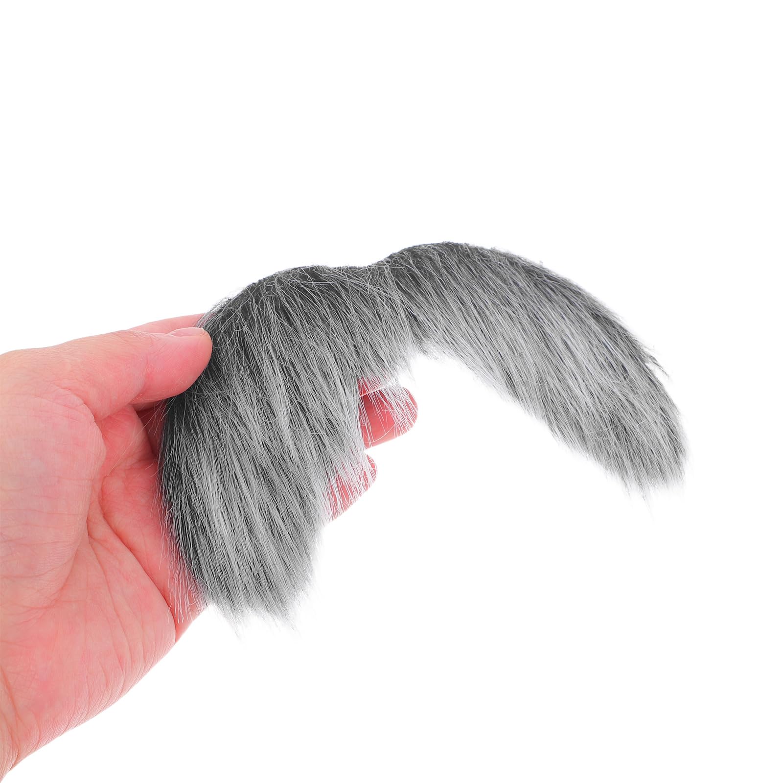 LOGOFUN 3 Pcs Self Adhesive Fake Mustache and Eyebrows Set Funny Beard Accessories for Halloween Cosplay Party Costume Decorations Grey White