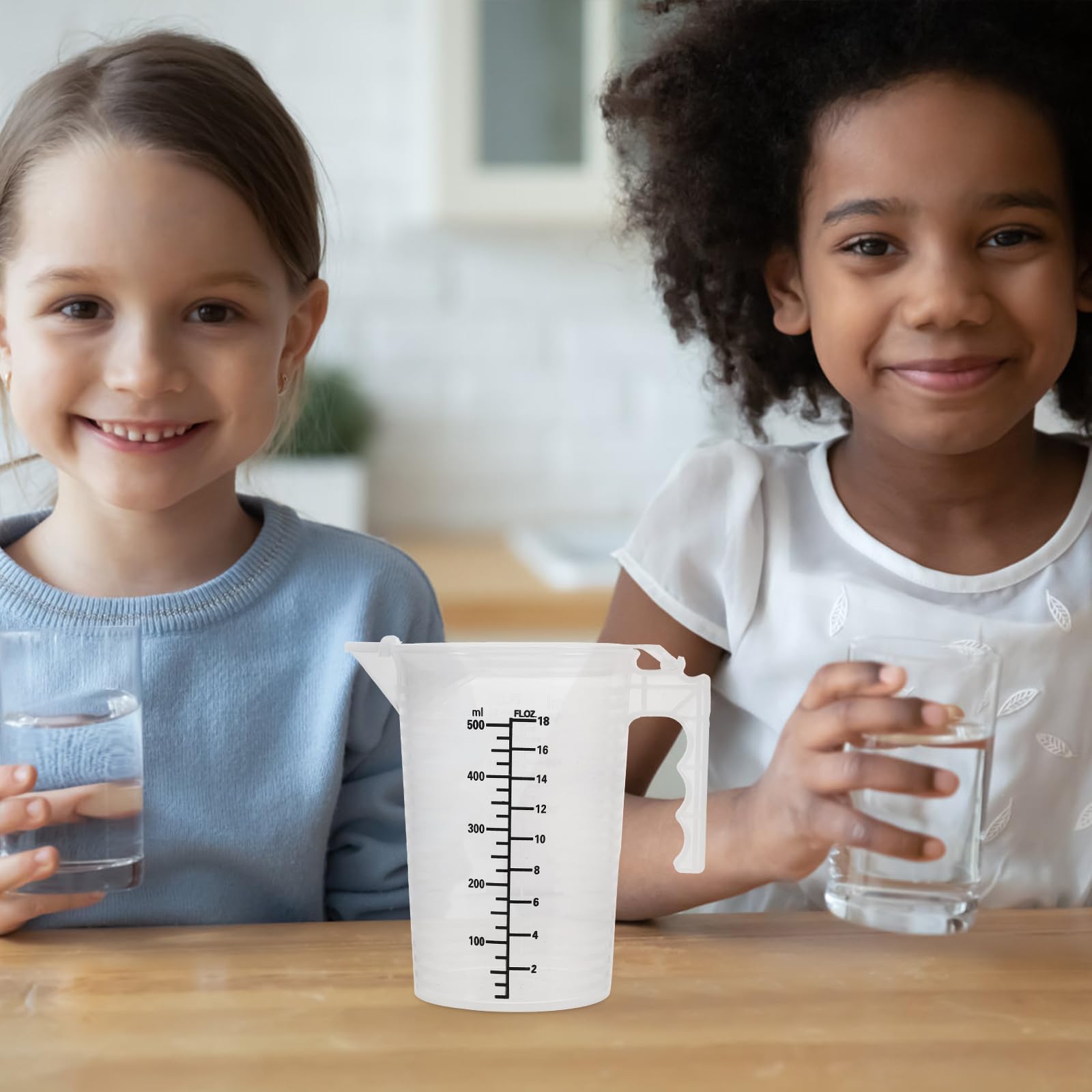 Alipis Reusable Measuring Cup with Scale Large Capacity 17Oz Liquid Measuring Jug for Baking Cooking Kitchen Use Clear Plastic with Handle - Image 3