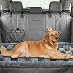 AiQInu 25.2" x 50.4" Lit de voiture de chien pour siège arrière, housse de siège de chien lavable -Couvercle de siège pour siège de voiture pour chien pour le siège arrière. & SUV, Extendeur de siège arrière compatible