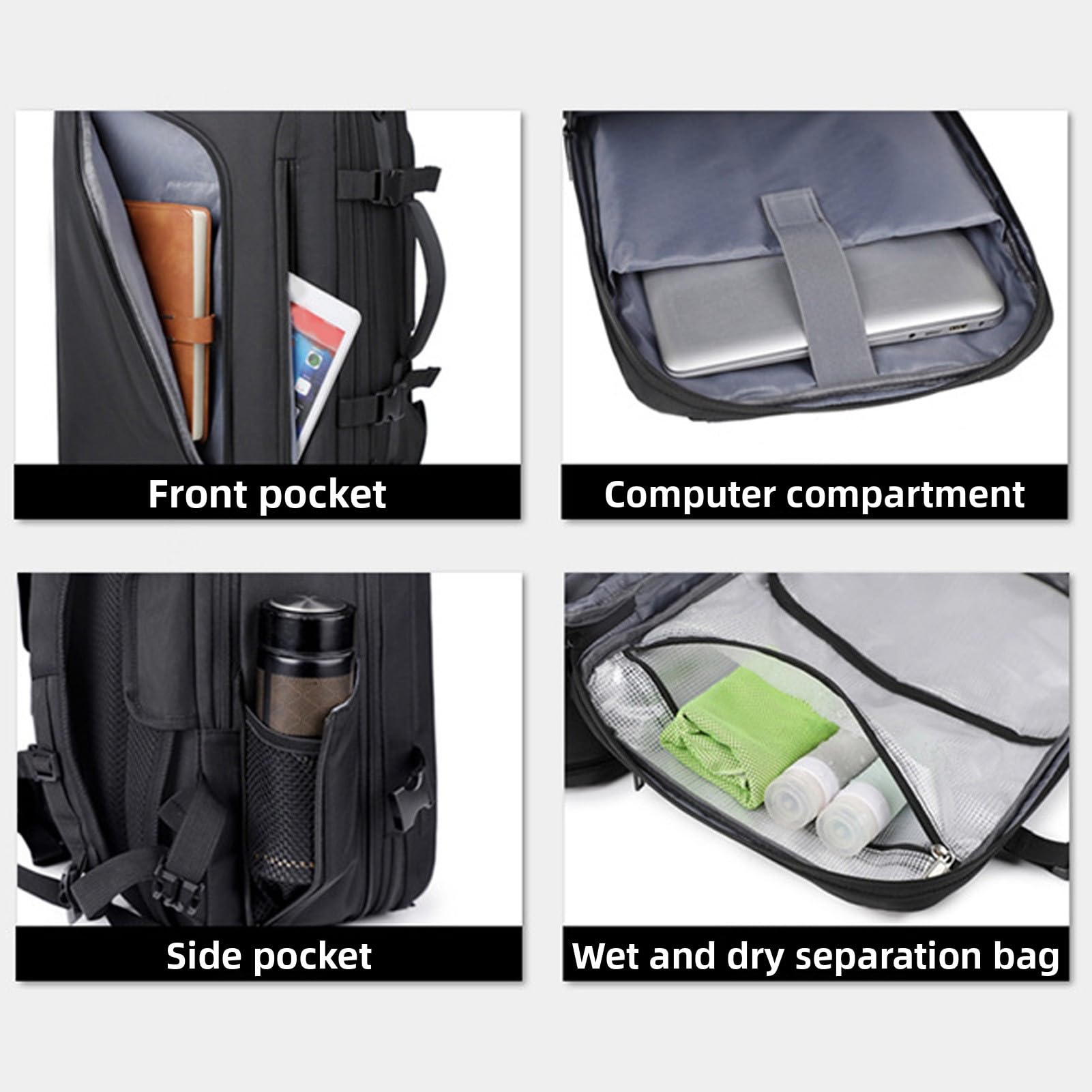 Sac à Dos Sous Vide Voyage Compression Sous Vide Extensible Grande capacité Sac à Dos étanche à avec Pompe Téléphone Ordinateur Vêtements Parapluie à de Compression Extensible