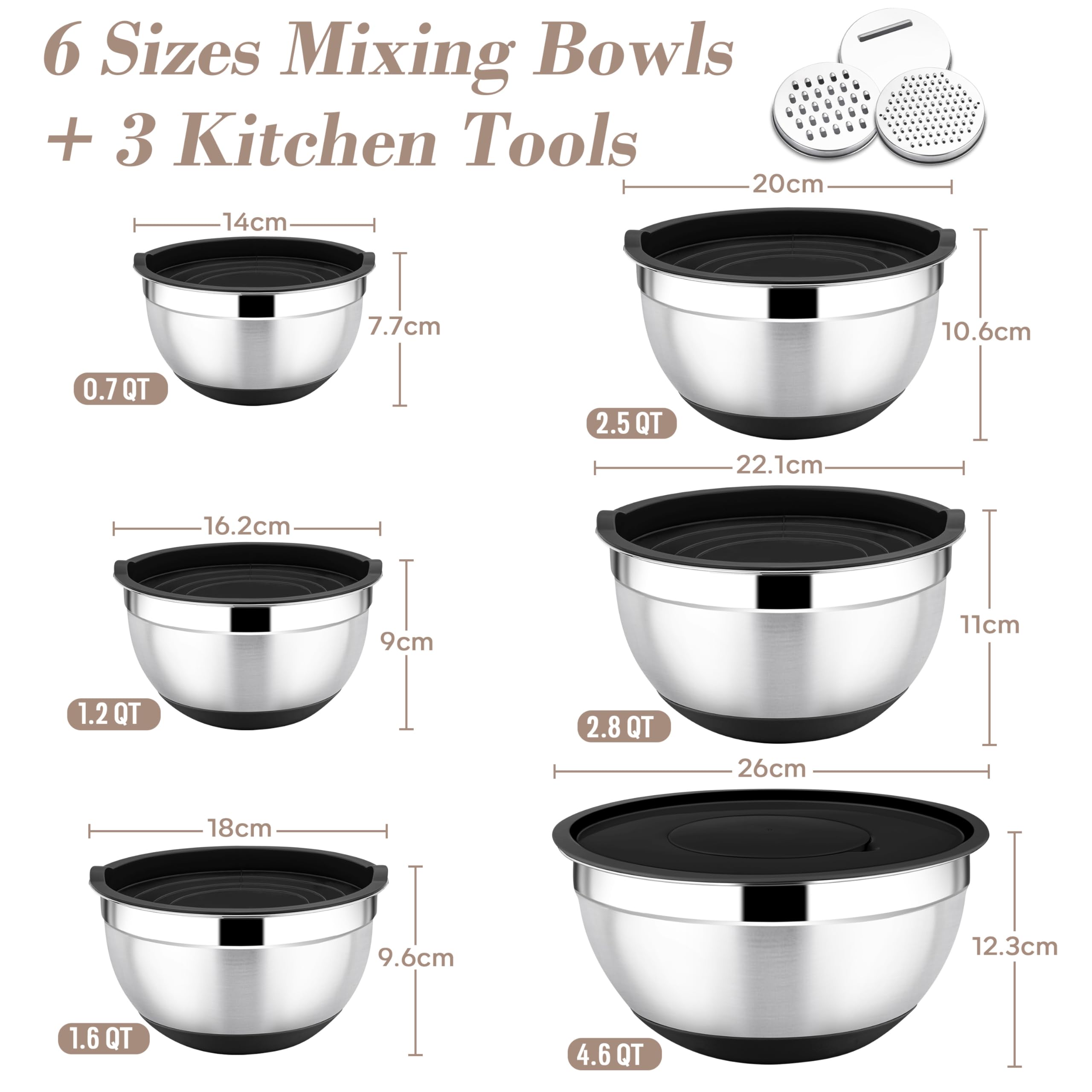 Onader Stainless Steel Mixing Bowls - Image 2