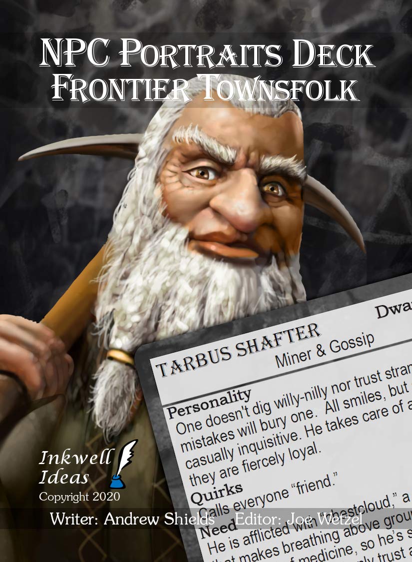 Inkwell Ideas NPC Portraits Deck - Coastal Townsfolk Character Cards For RPG Games (54 Cards) - View #5