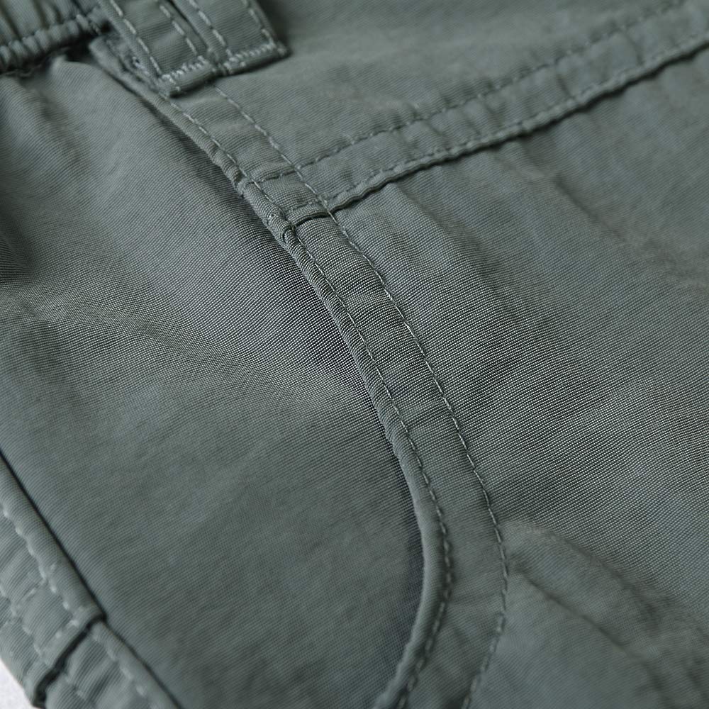 OCHENTA Short cargo à séchage rapide pour garçon, taille élastique, short athlétique pour enfants, adolescents, activités en plein air, randonnée, camping, pêche - gris - 50 FR