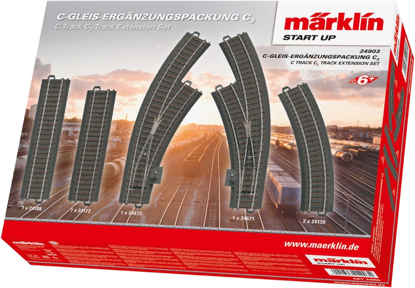 Marklin C Track C3 Extension Rail Track Set HO scale