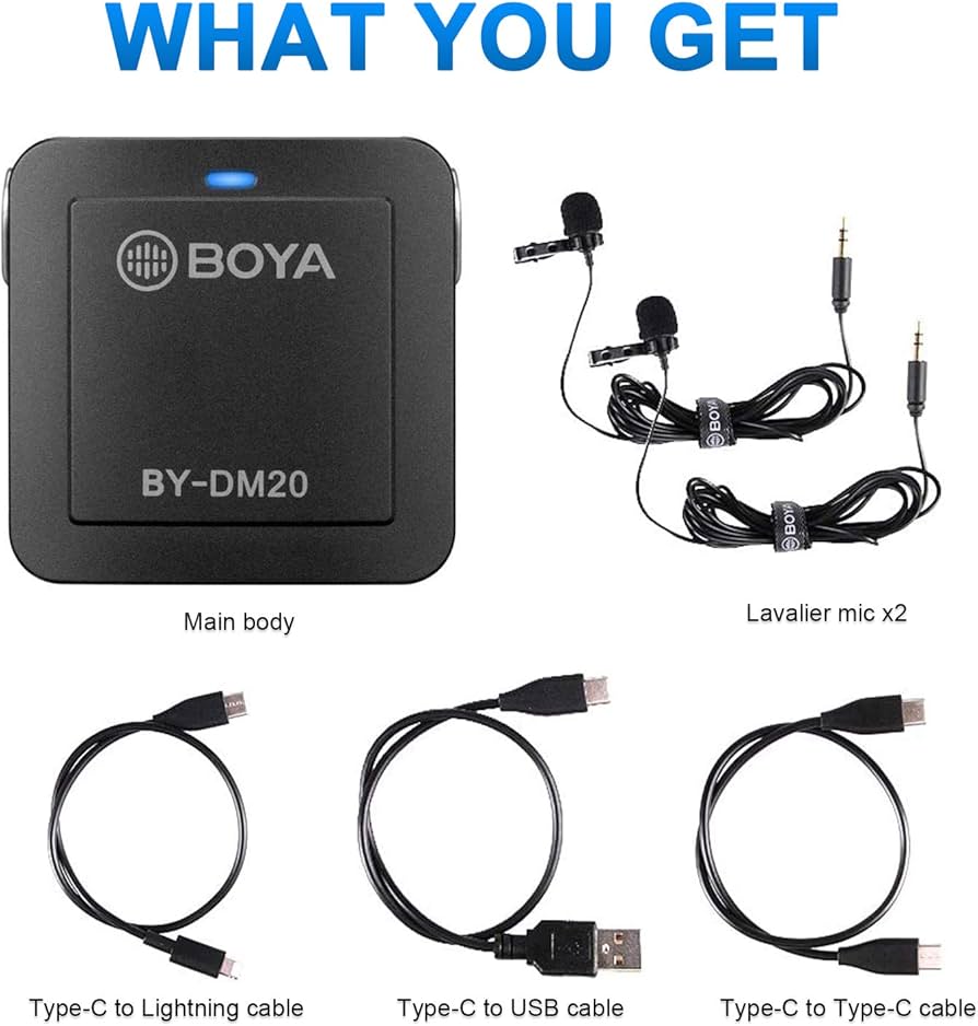 Amazon | BOYA BY-DM20 コンパクト デュアルチャンネル ラバリエ