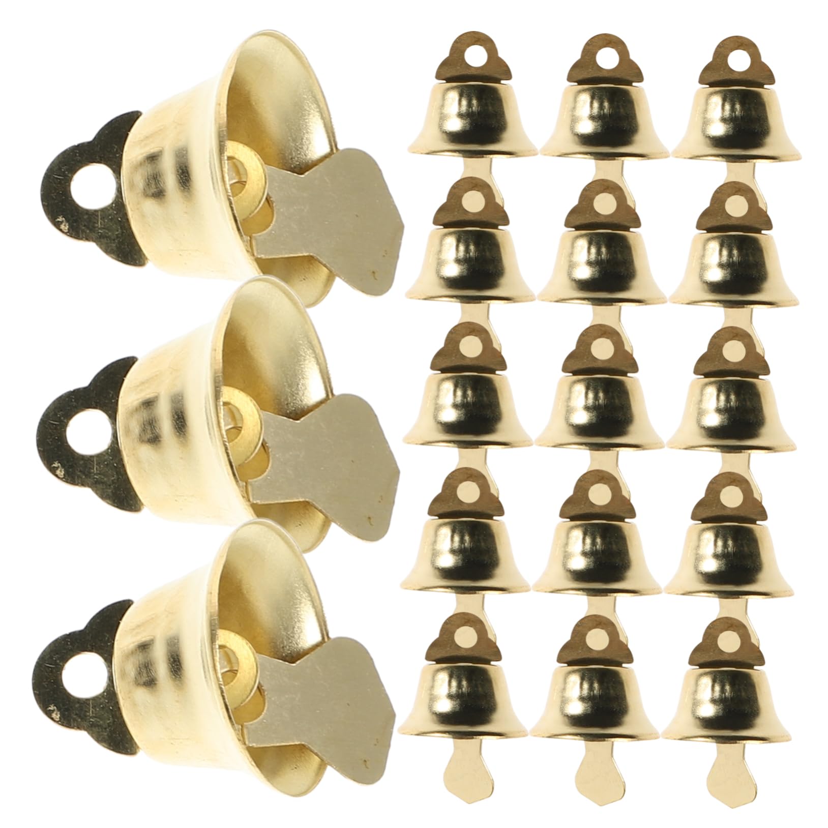 VALICLUD 120pezzi Mini Ciondolo Forma di Campana di Natale Pendente Dorato Accessori Fai da Te per Campanelli Eolici Ornamento Decorazione per Albero di Natale