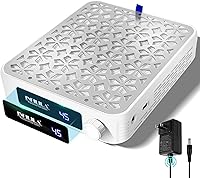 INFILILA Nail Dust Collector 4500RPM Professional Vacuum Fan - Adjustable Speed, Portable for Acrylic Nails, Salon & Home Manicure