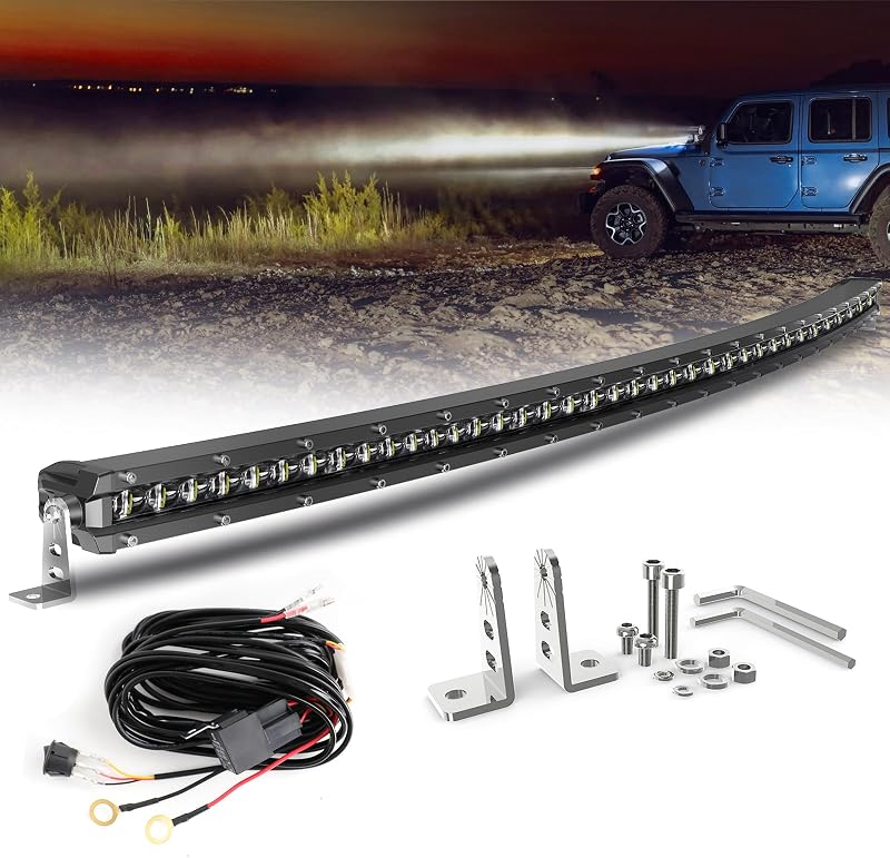 CO LIGHT 44 Inch Ívelt LED Munkalámpa 12V Autó Traktor SUV ATV UTV Terepjáró Fényszóró