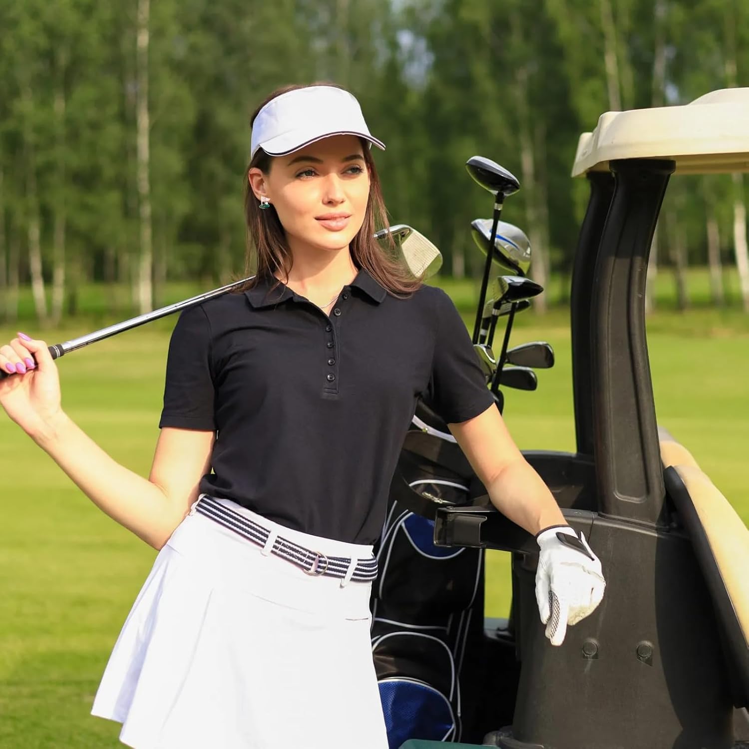 2 Pairs of Golf Earrings Studs Sets for Women, Sport Themed Rhinestone Sparkly Studs Golf Accessories Jewelry Stud Earrings for Golfer Golfing Lovers Earrings Gifts - Image 5