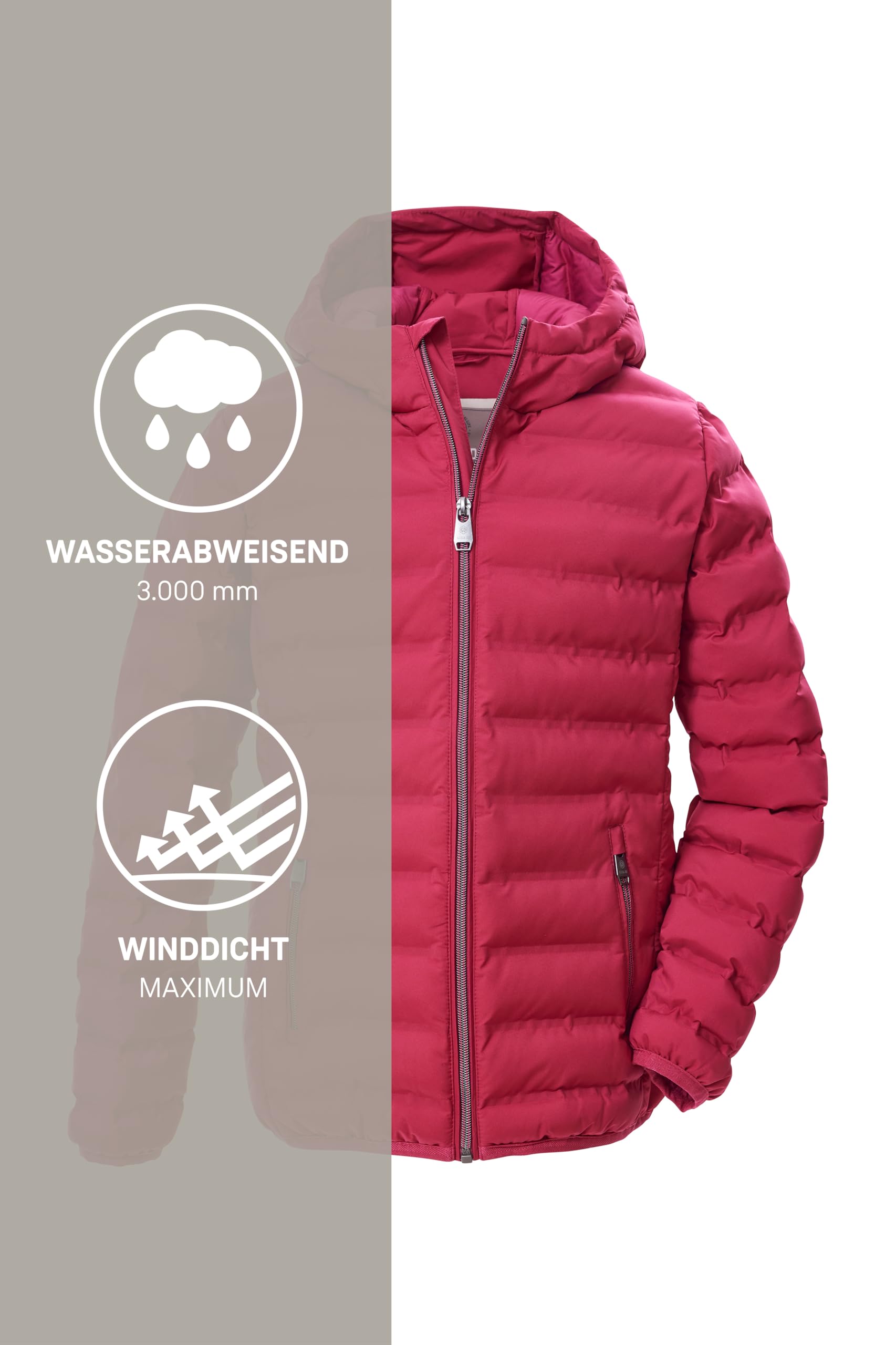 G.I.G.A. DX Mädchen Steppjacke Oogw 2 Veste matelassée demi-saison avec capuche Fille