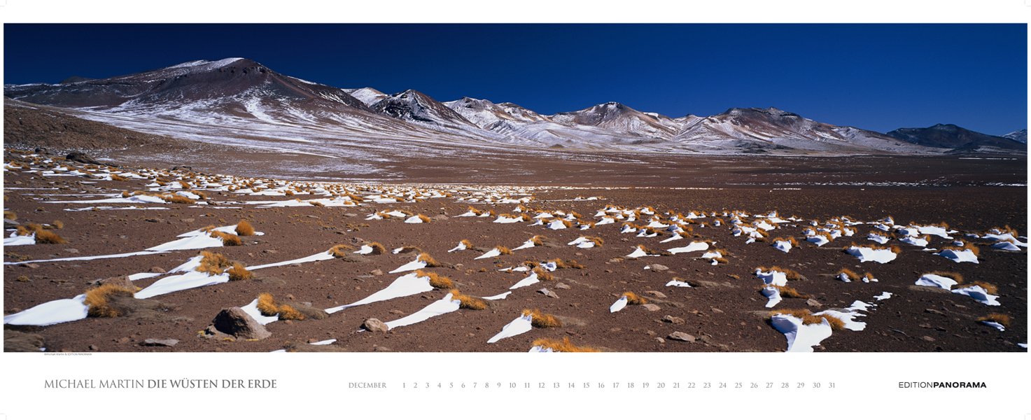 Die Wüsten der Erde - Magnum Kalender immerwährend: Mit englischem, immerwährendem Kalendarium. Text dtsch.-engl.