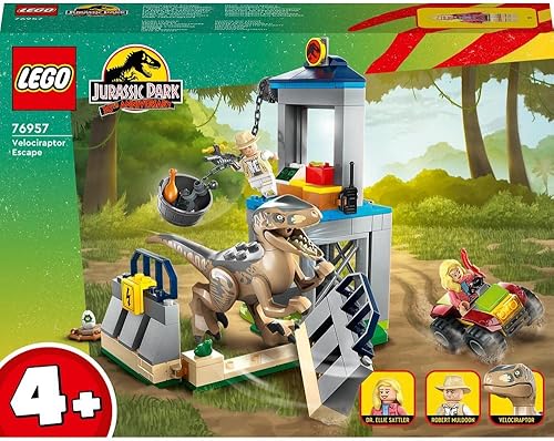 Miniatura 2 de Lego 76957 Jurassic Park Velociraptor Escape Dinosaur Toy para niños, niñas, todos los niños a partir de 4 años, juego con figuras de animales de