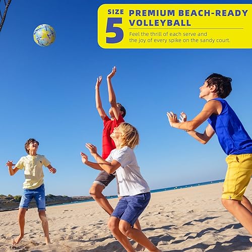 Miniatura 4 de saretas Colorido voleibol de playa suave tamaño 5 para jugar al aire libre e interior, pelotas de voleibol para jóvenes, adolescentes, niñas, niños