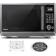 TOSHIBA Air Fryer Combo 8-in-1 Countertop Microwave Oven, Convection, Broil, Odor removal, Mute Function, 12.4" Position Memory Turntable with 1.0 Cu.ft, Black stainless steel, ML2-EC10SA(BS)