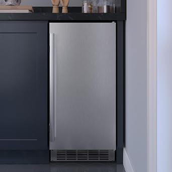 EdgeStar IB250BL 15 Inch Wide 20 Lb. Built-in Ice Maker with 25 Lbs. Daily Ice Production - No Drain Required