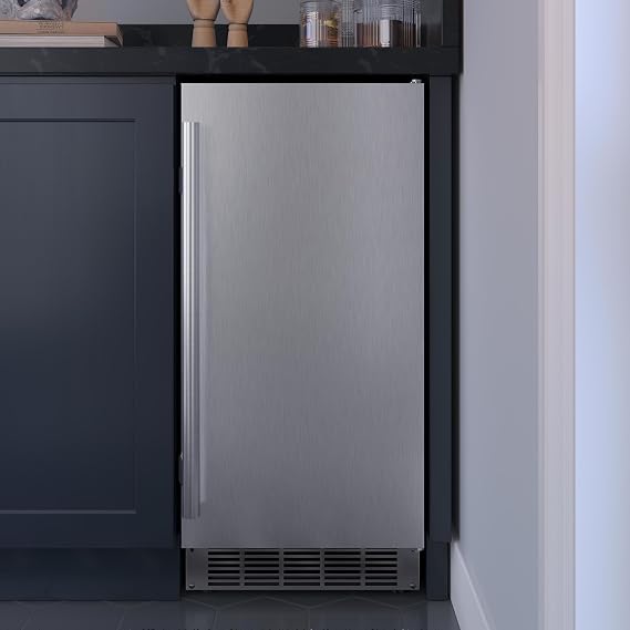 EdgeStar IB250BL 15 Inch Wide 20 Lb. Built-in Ice Maker with 25 Lbs. Daily Ice Production - No Drain Required
