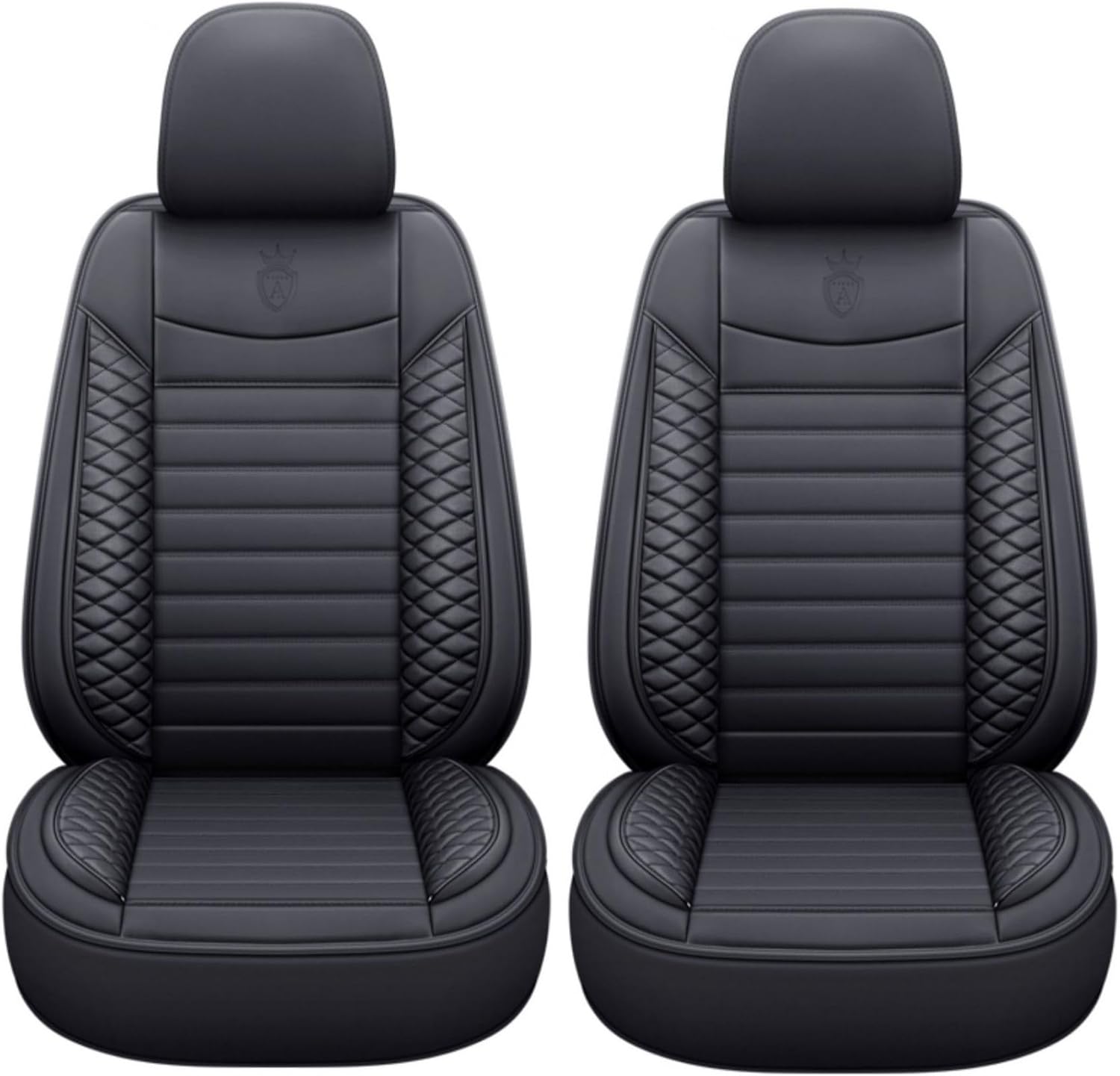 Custom Fit Waterproof Non-Slip Faux Leather Car Seat Covers Set Compatible with Chevrolet Chevy Equinox 2007-2023 2024 Cushion Protector for Sedan SUV (Full Set 5 Seats,Black)