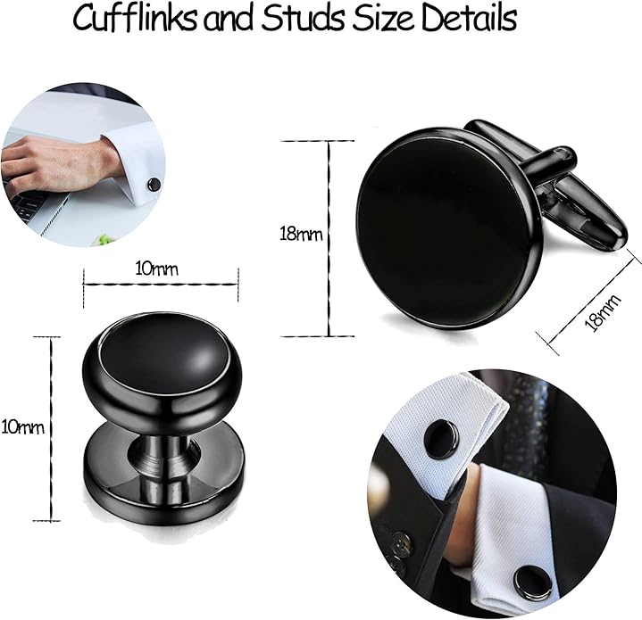 Mancornas ORAZIO Acero Inoxidable Negro y Oro para Hombre miniatura 3