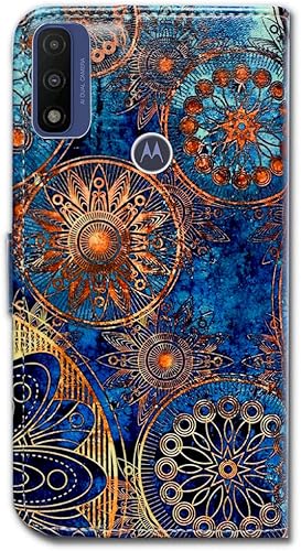 Miniatura 7 de Funda para Motorola Moto G PureMoto G Power 2022, magníficos colores circulares Mandala Funda de cuero con tapa para teléfono con ranura para