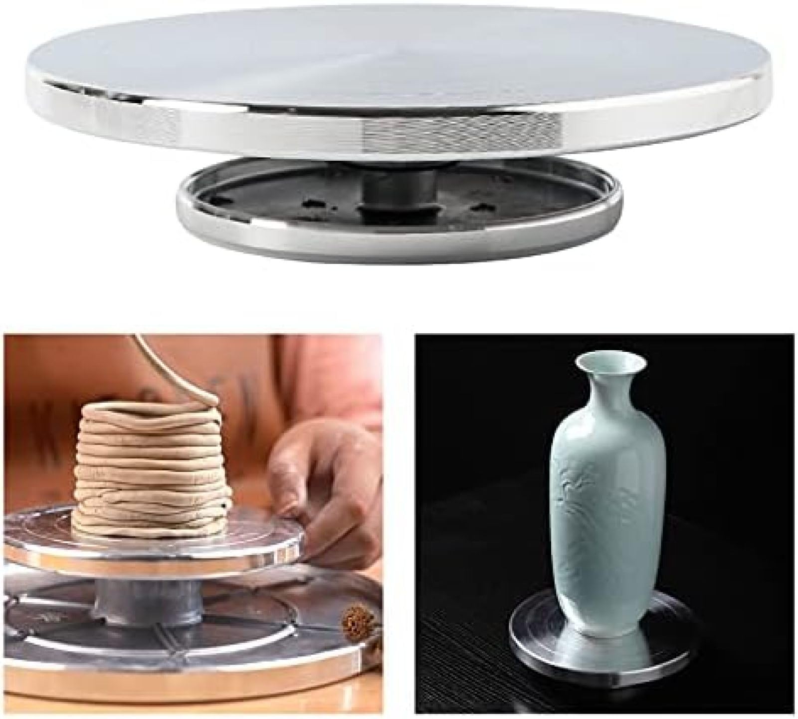 Stojak Obrotowy 360° Koła Ceramiczne Ręczny Gramofon Do Gramofonu Ceramicznego Gramofon Ceramiczny Narzędzie Do Rzeźbienia DIY,16cm,Bonny369
