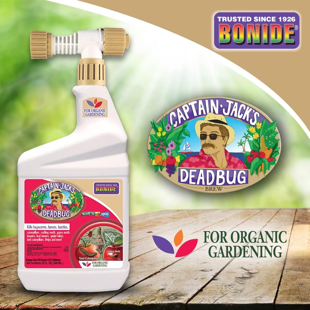 Bonide Captain Jack's Deadbug Brew, 32 oz Ready-to-Spray Outdoor Insecticide and Mite Killer for Organic Gardening