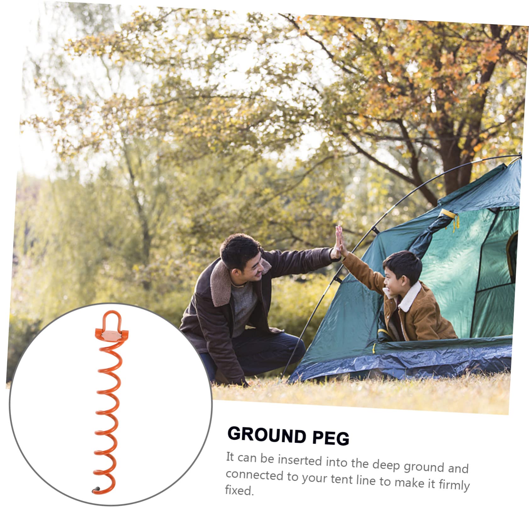 ifundom 1Pc Spiral Ground Stake Heavy Duty Fixator for Camping Tents Trampolines Easy Installation Durable Outdoor Anchor for Grass for Picnics Garden Use