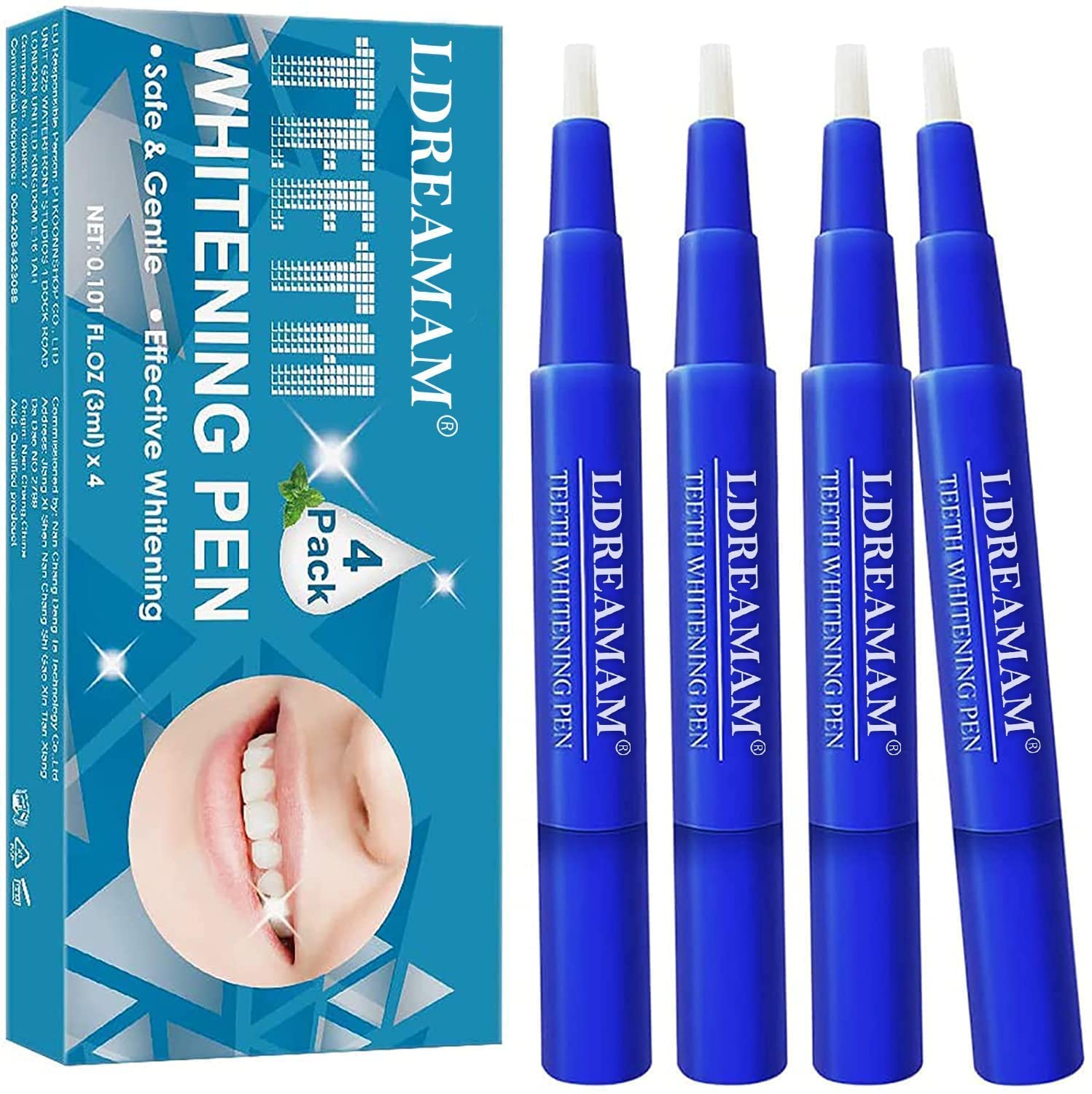 Teeth Whitening Pen,Tooth Gel Pen,Teeth Whitening Gel Pen,Natural Whitening,Easy to Use,Natural Mint Flavor