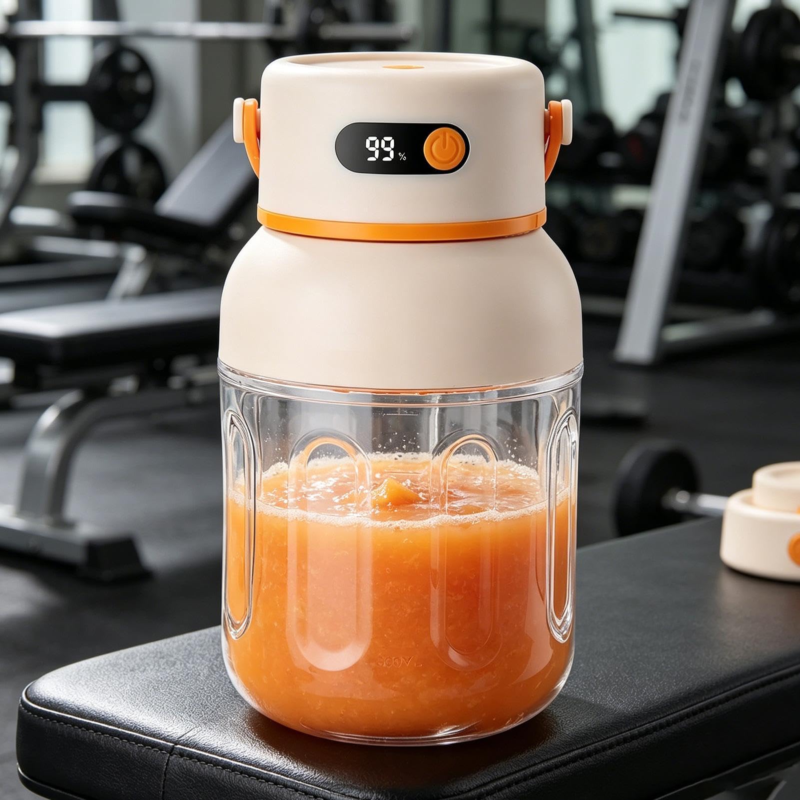 Mini frullatore portatile | 1000 Ml Spremiagrumi Elettrico Ricaricabile USB - Frullatore per Succhi Senza Fili,Adatto per viaggio, casa, cucina, ristorante, appartamento, dormitorio, ufficio e campegg