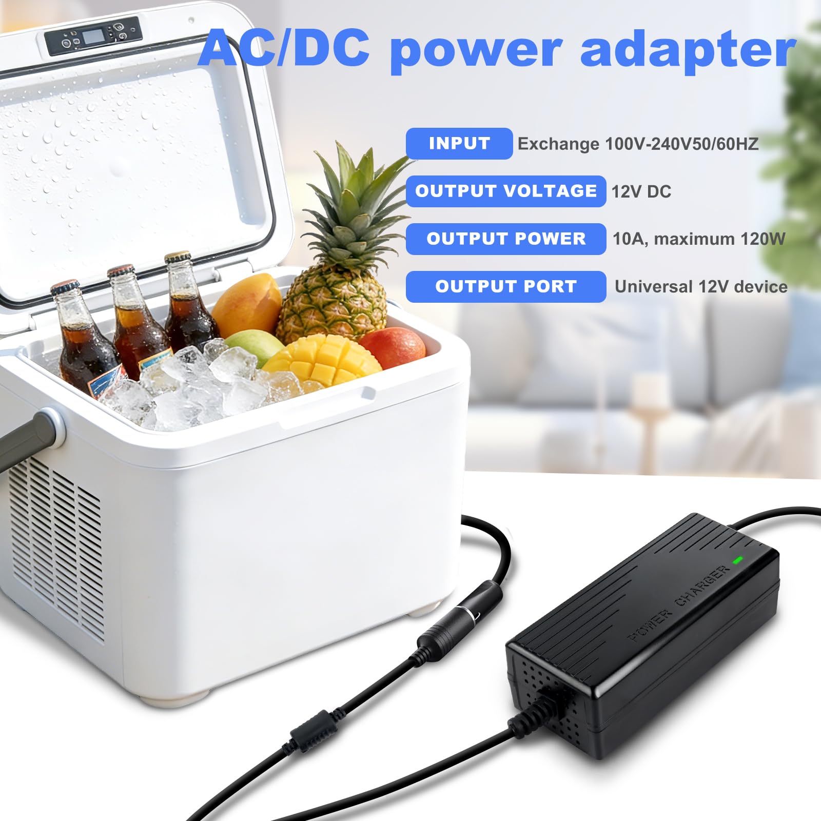 Spannungswandler 220v auf 12v, Adapter Zigarettenanzünder Steckdose, 180W 15A KFZ Netzadapter, Adapter 12V auf 230V, Konverter Netzadapter für Auto-Staubsauger, Kompressoren, Kühlbox