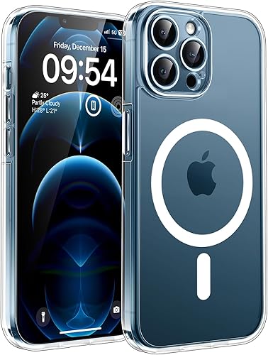 Miniatura 74 de TOCOL Funda magnética para iPhone 15, protección completa mejorada de la cámara, compatible con Magsafe, protección contra caídas, translúcida mate,