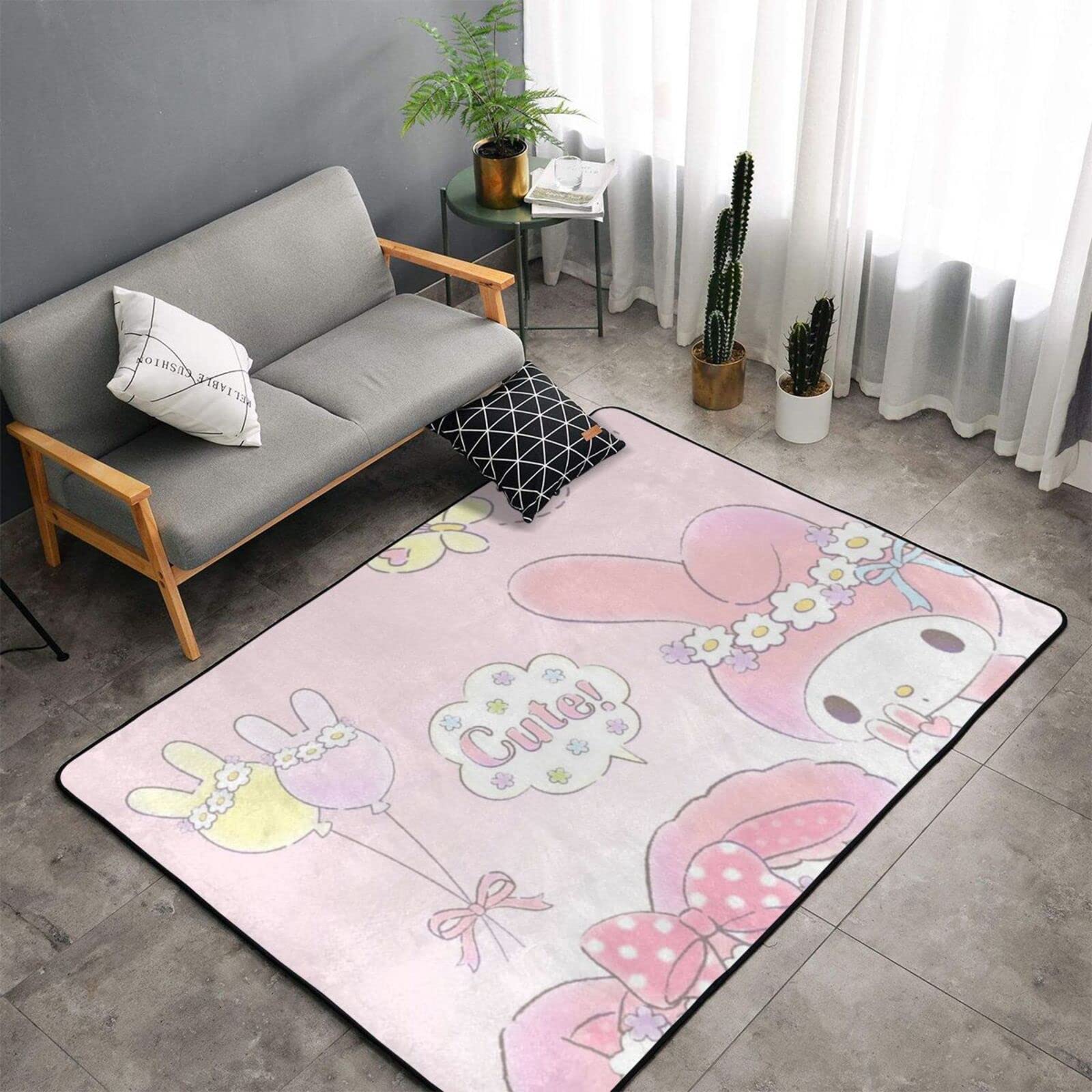 Amazon | マイメロディ ラグ カーペット 防ダニ抗菌防臭洗える