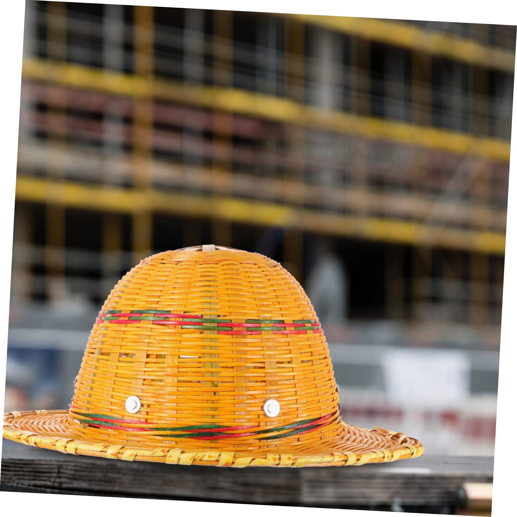 PACKOVE Bambus Schutzhelm mit Sicherem Industriehelm Design Atmungsaktiv für Sommerstimmung Baustellen Leichter Schutzhelm aus Bambusgewebe Zufällige Farbe