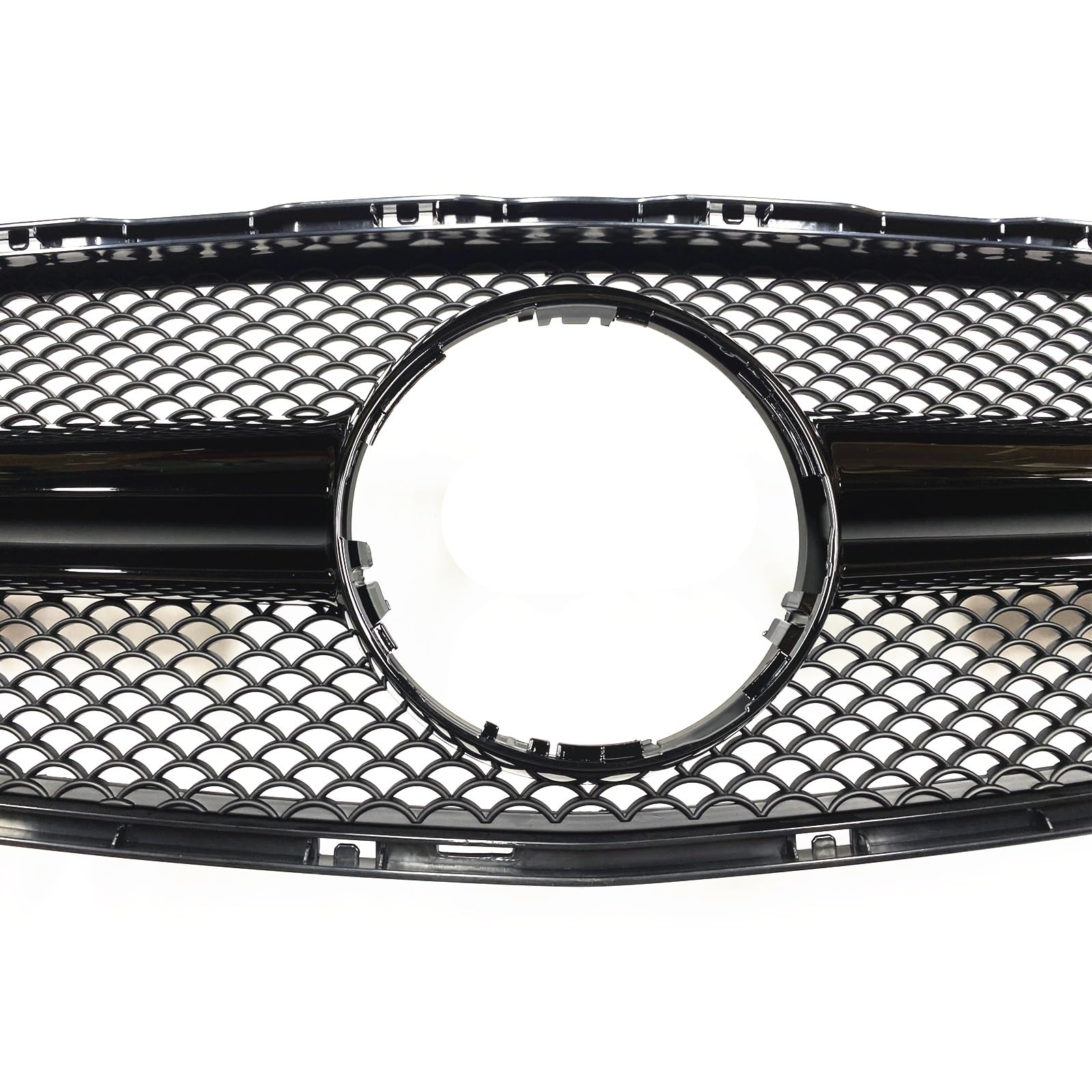 Rejilla radiador Parrillas Carreras Rejilla Delantera Para Mercedes Para Benz GLA45 GLA200/250 X156 2014-2016 Rejilla Malla Capó Parachoques Superior Radiador Parrilla