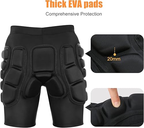 Miniatura 3 de Relaxyee Pantalones cortos acolchados de protección, resistencia a los impactos, ropa deportiva de protección contra impactos al aire libre para