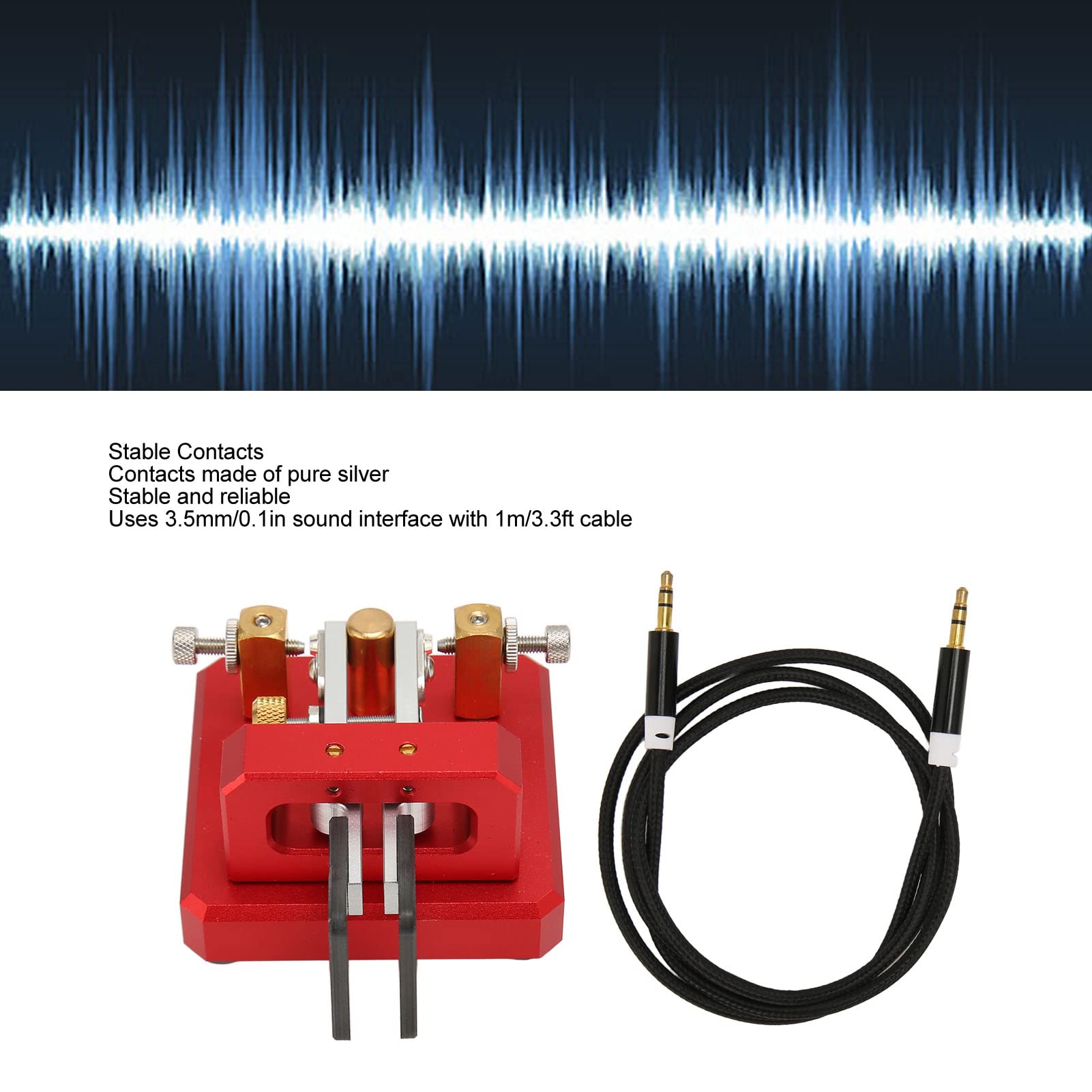 Code Morse en Acier Inoxydable CW Clé de Télégraphe Bricolage