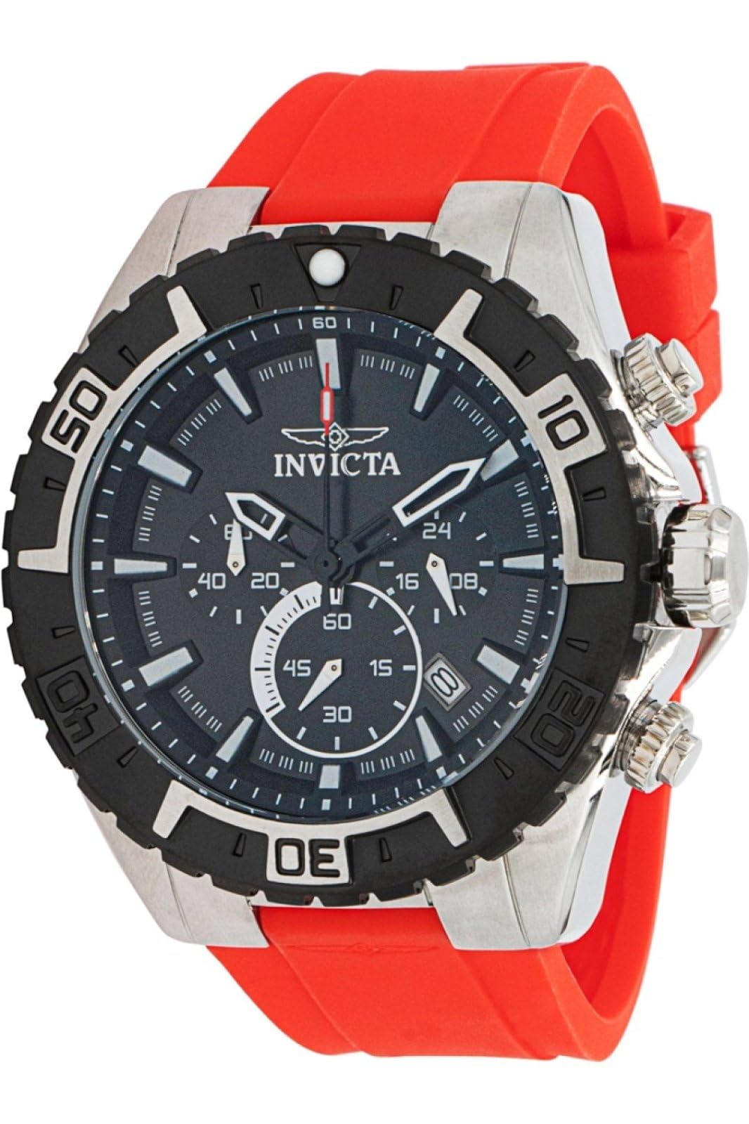Invicta Silicone Aviator Chronograph Black Dial Analog Watch for Men - 37631, Multi-Color Band (B09SP8PLKL) Amazon Price History, Amazon Price Tracker