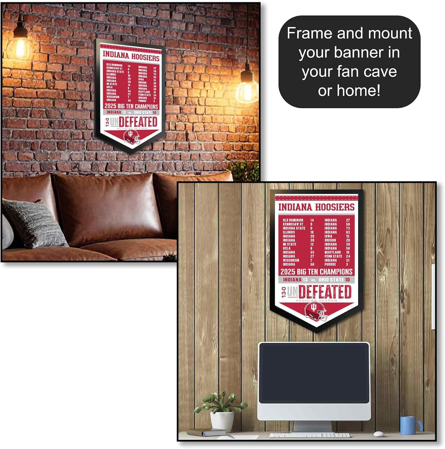 Indiana Hoosiers 2025 Undefeated Champions Banner