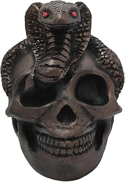 Screaming Aztec Death Whistle, Loudest 125+ Decibels, Authentic Human Sounding Screams Death Whistle Easy Blow Aztec War Whistle-Skull and Serpent Design