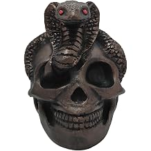 Screaming Aztec Death Whistle, Loudest 125+ Decibels, Authentic Human Sounding Screams Death Whistle Easy Blow Aztec War Whistle-Skull and Serpent Design