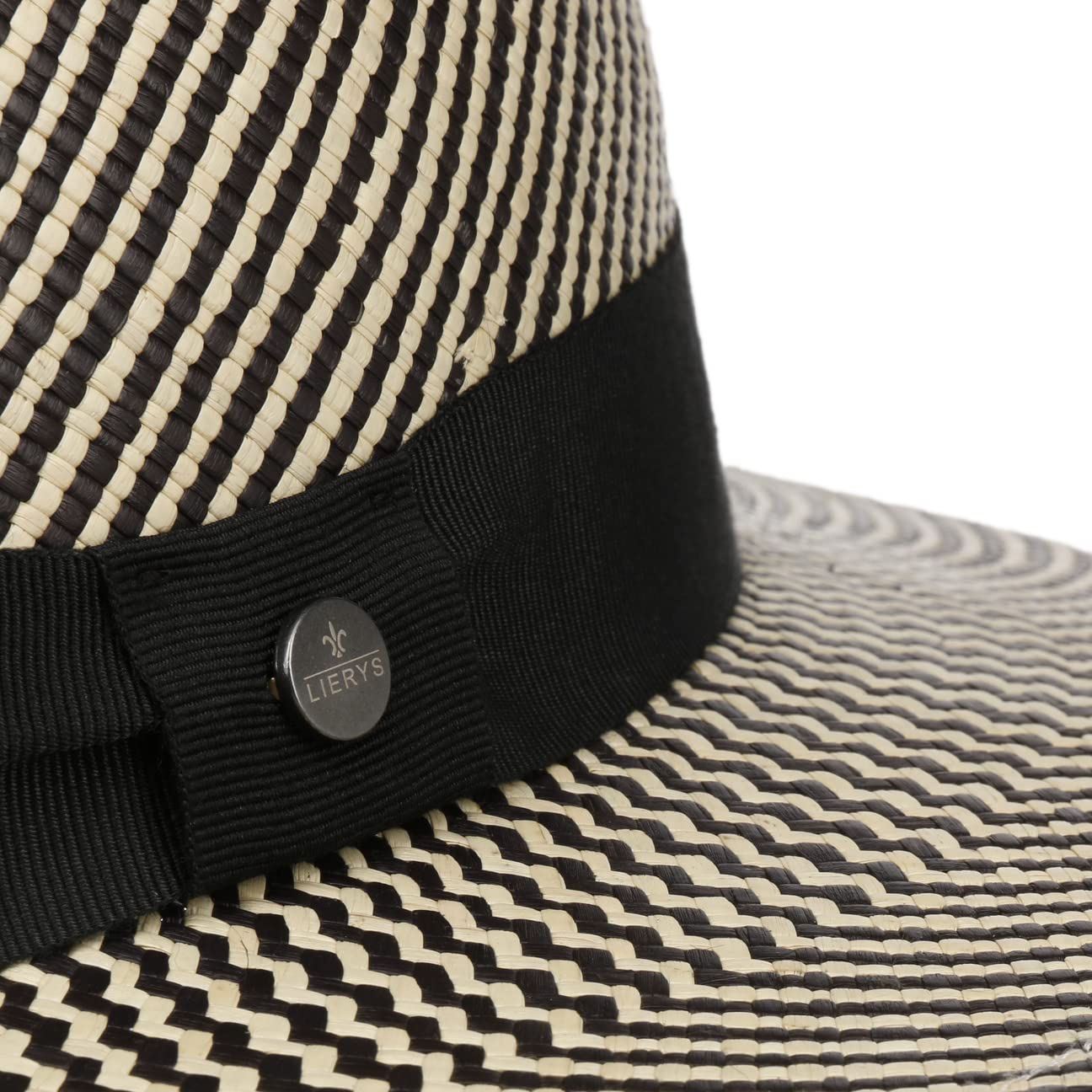 LIERYS Twotone Stripes Traveller Panamahut UV-Schutz 50+ Made in Ecuador