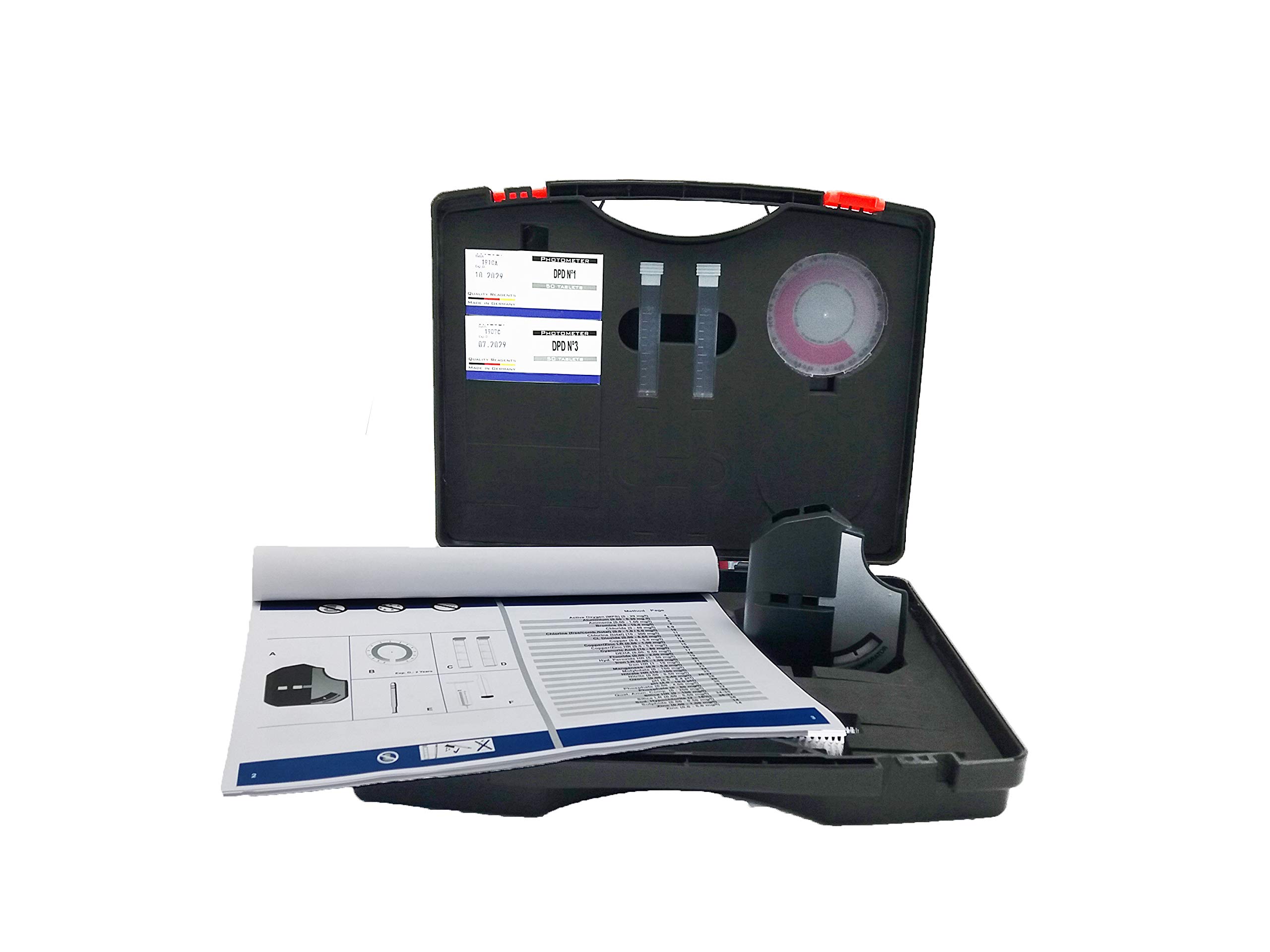 Valigetta Test di misurazione analizzatore del Cloro con Disco colorato. Campo di Misura 0.0-1.0 MG/L