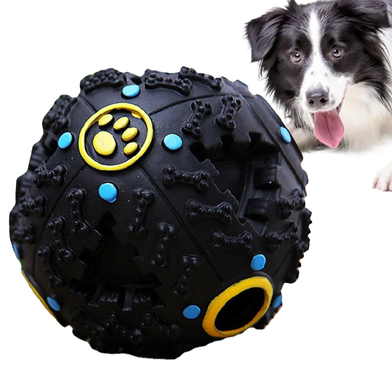 Interactive Dog Sound Ball - Giggle Chew Puzzle, Treat Dispensing Toy, Fun Play Ball with Noise Function | Mental Stimulation for Puppies Medium Pets Indoor Outdoor Exercise and T