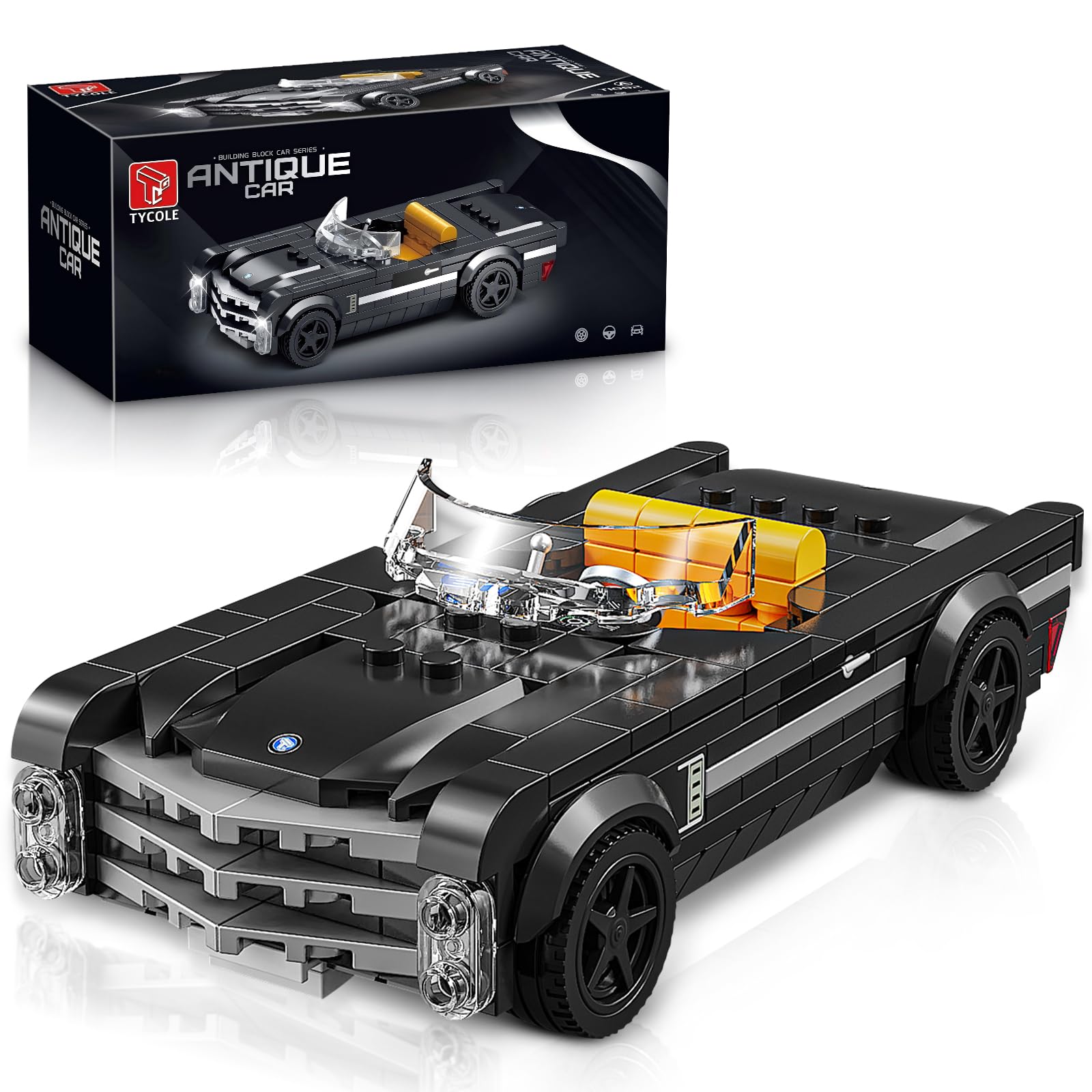 Speed Champion Cars Models Building Sets Easter 302 PCS 1:24 Vintage Sports Car Brick Model Creative Display Gift Christmas Birthday Ages 14+