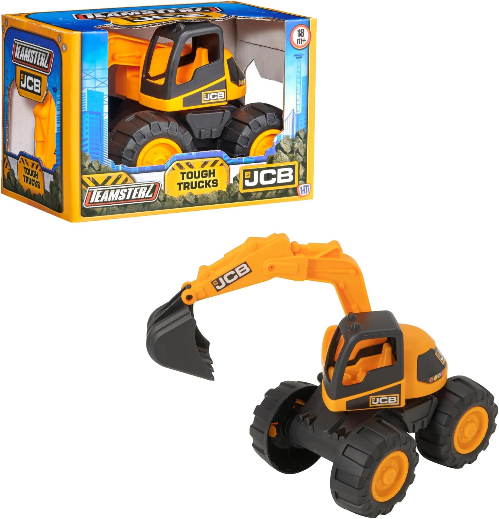 JCB 7-Inch Orange JCB EXCAVATOR Construction Vehicle