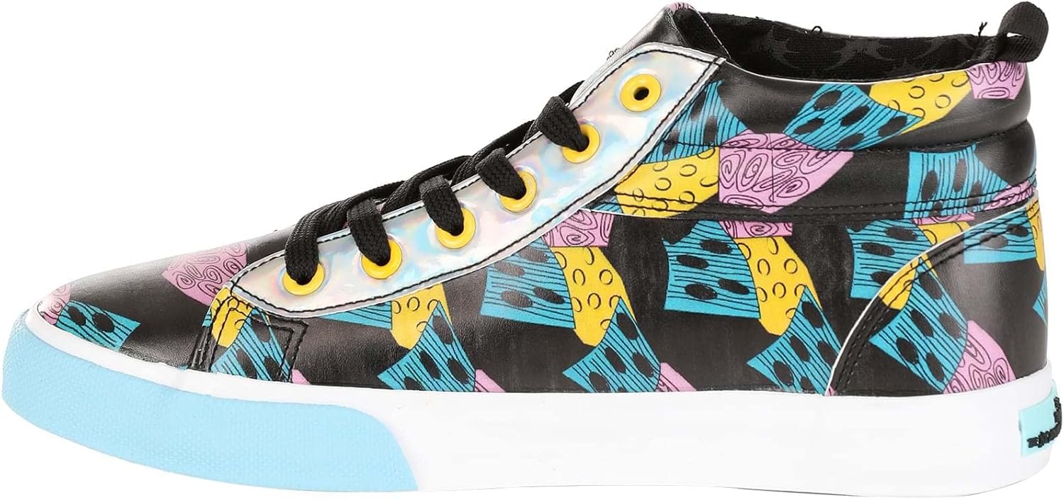 Adult Nightmare Before Christmas Sally Shoes | Officially Licensed Disney High Top Patchwork Women's Sneakers