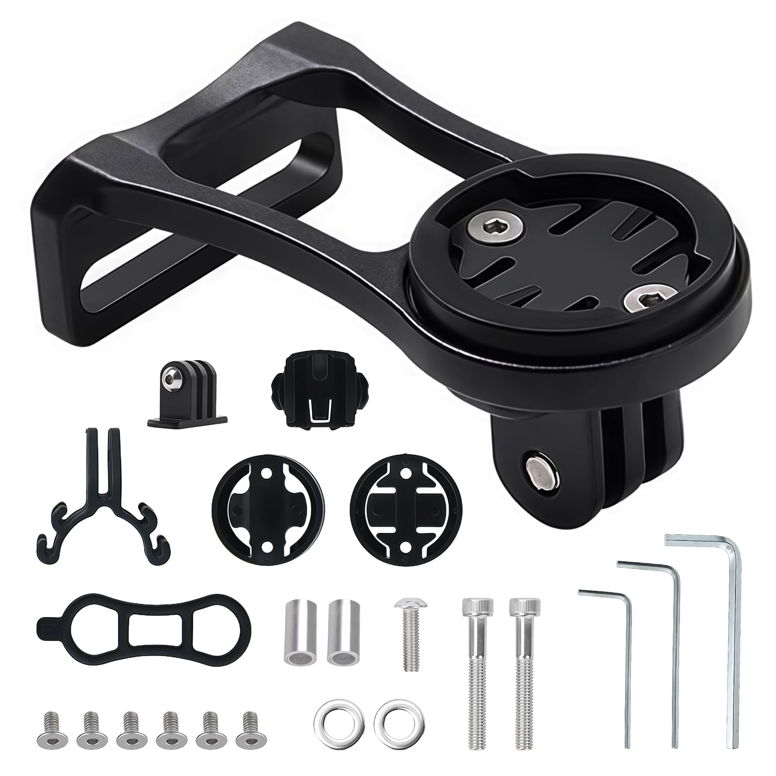 Supporto per Computer per Bicicletta, Manubrio in Lega di Alluminio, Regolabile Supporto per Bici Garmin Edge, Compatibile con Garmin Edge 25 130 200 500 510 540 810 1024, per Bici da Strada e Mountai