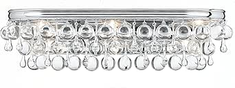 Crystorama Calypso 6 Light Crystal Teardrop Polished Chrome Bathroom Vanity